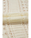 Azura Exchange White Hollow Out Knit Bracelet Sleeve Drop Shoulder Sweater - M