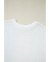 Jet Stream Solid Color Sweater Tee with Side Slits - L