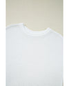 Jet Stream Solid Color Sweater Tee with Side Slits - M