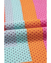 Orange Color Block Eyelet Casual Sweater T Shirt - XL