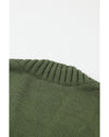 Green Front Pocket and Buttons Closure Cardigan - 2XL