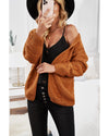 Khaki Chunky Wide Long Sleeve Knit Cardigan - M