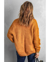 Khaki Chunky Wide Long Sleeve Knit Cardigan - S