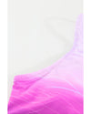 Purple Gradient Criss Cross Back One Piece Swimsuit - 2XL