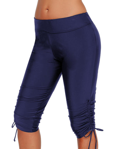Blue Side Drawstring Rash Guard Boardshort - S