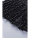 Black Crochet Lace Skirted Bikini Bottom - M