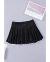Black Crochet Lace Skirted Bikini Bottom - M