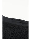Black Lace Shorts Attached Swim Bottom - L