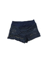 Blue Lace Shorts Attached Swim Bottom - M