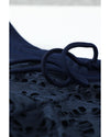 Blue Lace Shorts Attached Swim Bottom - M