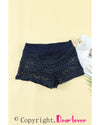 Blue Lace Shorts Attached Swim Bottom - M