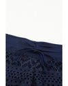 Blue Lace Shorts Attached Swim Bottom - M