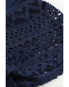 Blue Lace Shorts Attached Swim Bottom - M
