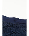 Blue Lace Shorts Attached Swim Bottom - M