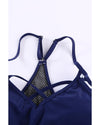 Blue Tankini with Stripes Patchwork - 2XL