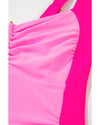 Bonbon Ruched Tummy Control Tankini 2pcs Swimsuit - 2XL
