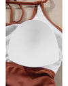 Mineral Red Drawstring Tummy Control Mix-and-match 2pcs Tankini Swimsuit - XL
