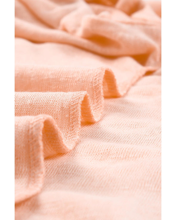 Pink Loose Fit Pockets Short Sleeve Beach Cover Up - L