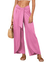 Bonbon Knotted Drop Waist Split Leg Relaxed Pants - 2XL