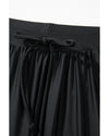 Black Scalloped Trim Beach Shorts - L
