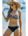 Azura Exchange Leopard Twisted Bust Bikini Set - L