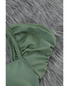 Green Sexy Bubble Sleeves High waisted swimsuits - L