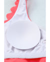 Azura Exchange Pink Scalloped Criss Cross High Waist Bikini - S