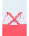 Azura Exchange Pink Scalloped Criss Cross High Waist Bikini - S