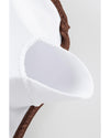 Coffee Ribbed Drawstring Sides Cutout One Piece Swimsuit - XL