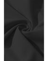 Black Deep V Neck Crossover Backless Ruched High Cut Monokini - M
