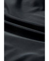Black Ruffled Trim Ruched One Piece Bathing Suit - XL