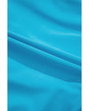 Light Blue Crossover Colorblock Cutout One Piece Swimsuit - M