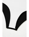 Black Leopard 2-tone Crossed Cutout Backless Monokini - S