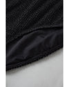 Black Geometric Trim High Waist Strapless One Piece Swimsuit - S
