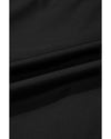 Black V Neck Twist Ruched Crisscross Backless One-Piece Swimsuit - M