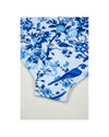 Blue Cutout Ruffled Spaghetti Strap One-Piece Swimwear - M
