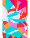 Purple Abstract Geometry Print Daring Cutout Reversible One Piece Swimsuit - M