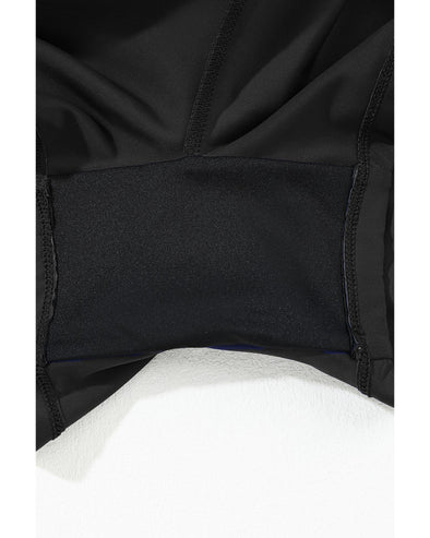 Black Pocketed Wide Waistband Swim Shorts - L