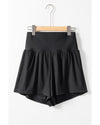 Black Pocketed Wide Waistband Swim Shorts - L