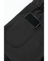 Black Pocketed Wide Waistband Swim Shorts - L