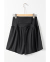 Black Pocketed Wide Waistband Swim Shorts - L