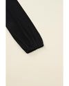 Black Button Up High Waist Long Sleeve Dress - XL