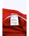 Fiery Red Long Sleeves Wrap V Neck Ruched Sheath Bodycon Dress - L