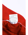 Fiery Red Long Sleeves Wrap V Neck Ruched Sheath Bodycon Dress - L