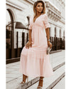 Swiss Dot Lace Trim Maxi Dress - 2XL