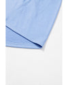 Sky Blue Textured V Neck Flutter Sleeve Ruffled Maxi Dress - M