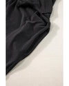 Black V Neck Hidden Pocket Splits Maxi T-shirt Dress - L