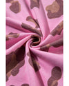Pink Leopard Mineral Wash Side Pocket Shift Mini Dress - M