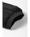 Black Notched Neck Pleated Puff Sleeve Shift T-shirt Dress - S