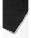 Black Notched Neck Pleated Puff Sleeve Shift T-shirt Dress - S